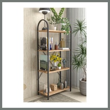 Bezos Metal Kitaplık Kahverengi 150 Cm Mmbz