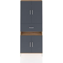 Arges Dolap 5 Raflı Tek Çekmeceli 4 Kapaklı 88x30x221 Çam-ant... Çam