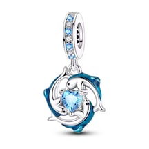 Yunus Balığı Sarmalı Sallantılı Charm Gümüş