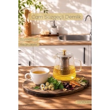 Jydh-201 Isıya Dayanıklı 1100 Ml Süzgeçli Borasilikat Cam Demlik Çay-bitki Çayı Demliği Diğer
