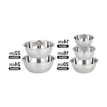 Novahub Çorba Tabağı Yerleştirme Kaseleri Seti - 2600ml Paslanmaz Çelik Karıştırma Kasesi Diğer