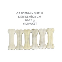 Gardenmix Sütlü Deri Kemik 8 CM 20-25 G.6 Li Paket