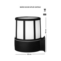Sekatech Mars Aplik Sensörlü Kafesli Bahçe Lambaları Duvar Aplik Set Üstü Bahçe Lambası Zita