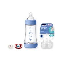 Chicco Biberon Büyüme Seti 3 Parça: Biberon + Biberon Emziği + Emzik - Mavi