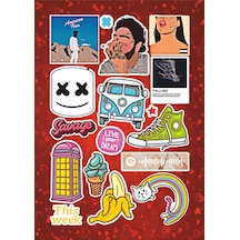 İdea Holiday Seri 2 Sticker Seti Laptop Ajanda Pc Tablet Telefon Defter Etiket Bullet Journal Diğer