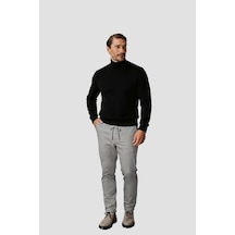 İgs Açık Gri Jogger Stil Erkek Pantolon Lastikli İpli-26052