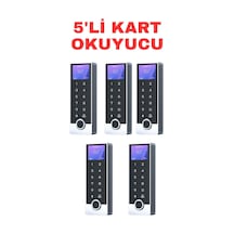 Sr-213 Lcd Em-w Parmak İzi Kart Şifre Okuyucu Lcd Ekranlı Ip68 Metal Kasa 125 Khz 5 Adet