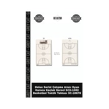 Delux Serisi Çalışma Aracı Oyun Kurucu Koçluk Gereci Scx-1302 Basketbol Taktik Tahtası Sc-10678 Çok Renkli