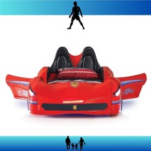 Cabrio Kapılı Araba Karyola Kırmızı Diğer
