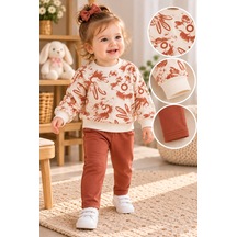 Babywood Çiçek Baskılı Taytlı Kız İkili Takım 9-24 Aylık -dü26758212 - Tarçın