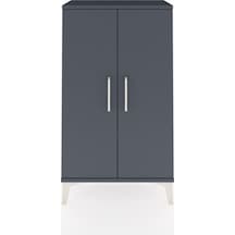 Arges Komodin 2 Raflı 2 Kapaklı 60x30x106 Antrasit-antrasit Antrasit