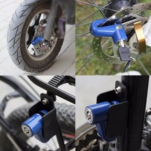 Siyah 1 Pc Motosiklet Güvenlik Anti Hırsızlık Kilidi Motosiklet Bisiklet Moped Scooter Disk Fren Rotor Kilidi Zh