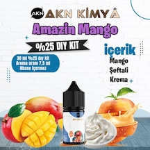 Amazin Mango Yoğun Dıy Kit Mango Şeftali Gıda Aroması %25 Oranda Aroma İçerir Hazır Değildir 30 Ml