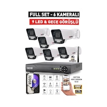 6 Kameralı 5mp Lensli Fullhd 1080p Gece Görüşlü Güvenlik Kamerası Seti 9 Led - 320gb