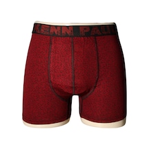 Kennpaul 3xl 6xl Büyük Beden Boxer Desenli, Yumuşak Pamuk, Şık Stil Siyah - Kırmızı - Siyah