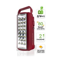Kamp Lambası Ve Portatif Işıldak Usb Şarj 6v Akülü 80 Saat - 3 Gün Aydınlatma 24 Smd Led Işıldak Lamba 220v Şarj - Usb Şarj Çıkışlı
