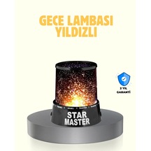 Led Renk Değiştiren Yıldız Projektör Galaxy Efektli Gece Lambası Siyah 39022376