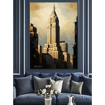 Ahşap Tablo New York Empire State Binası