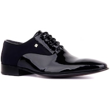 Bağcıklı Siyah Rugan Tekstil Erkek Klasik Ayakkabı 6025 430 505