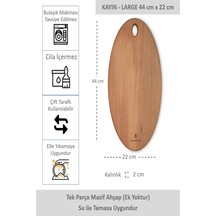 Yekpare Masif Ahşap Sunum Tahtası Kesme Tahtası Kayın Large 6