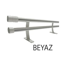 Perdemix 20 Mm Kornişli Dekoratif Alüminyum Çift Raylı Rustik  Perde Askısı