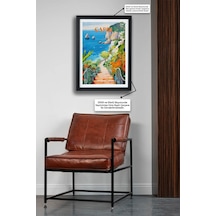 Travel Seri-e Caprı Kafe Salon Oturma Odası Siyah Çerçeveli Poster Tablo
