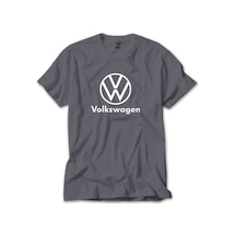Volkswagen New Logo Text Gri Tişört Gri