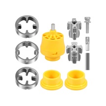 Geeksen Elektrikli Pvc Boru Diş Açma Seti - 1/2", 3/4", 1" Çap Seçenekleri İle Matkap Uyumlu