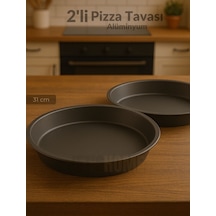 Jet's Home 2'li Pizza Tavası Seti Alüminyum Pizza Tepsisi Yapışmaz Lahmacun Pide Tavası 31 Cm siyah Jet's Home 2'li Pizza Tavası Seti Alüminyum Pizza Tepsisi Yapışmaz Lahmacun Pide Tavası 31 Cm siyah