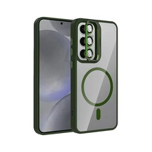 Galaxy S24 Fe Remim Lensli Magsafe Standlı Kapak - Koyu Yeşil