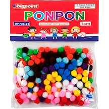 Bigpoint Renkli Ponpon 1 Cm 10 Renk - 200'Lü Poşet