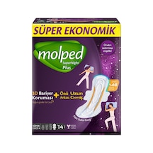 Molped Super Night Önü Uzun Hijyenik Ped 14'lü - 8 Adet Tarı