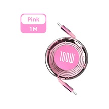 Pd 100w Usb Tip C Tipi C Hızlı Şarj Kablosu İphone Uyumlu 15 İçin Xiaomi Huawei Tablet Pink 1m