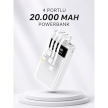 Powerbank Şarj Cihazı 4 Çıkışlı 20.000 Mah Powerbank Kompakt Yüksek Kapasiteli Hızlı Şarj - Lisinya Çok Renkli 36325022