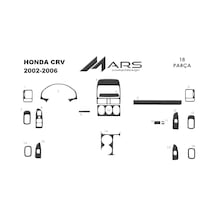 Honda Cr V Konsol Kaplama-torpido Kaplama 2002-2006 Karbon