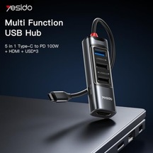 5in1 3 Adet Usb 3.0/1 Adet 100w Type-c Ve 1 Adet 4k 30hz Hdmı Çıkışlı Hub Dönüştürücü 01