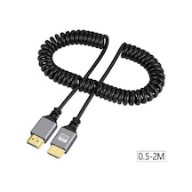 4414 Hdmi Spiral Yaylı Uzayabilen FullHd 4k 60Hz Uhd Kablo 2Metre