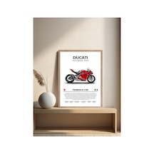 Ducati Doğal Ahşap Çerçeveli Tek Parça Dekoratif Tablo Çok Renkli - 819041379 Çok Renkli