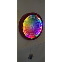 Ledli Işıklı Salon Ofis Duvar Saati Aplik Gece Lambası 35 Cm (531192624)