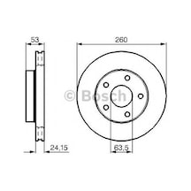Fren Dıskı On Ford Granada Scorpıo Havalı 260mm Df1647 Df1648