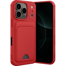 Apple, Uyumlu iPhone 17 Pro Kelvin Kartvizitli Silikon Kırmızı