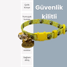 İsimli, Güvenlik Kilitli Kedi Tasması- , İsimlikli Kedi Tasma Ars