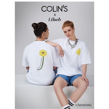 Colin's Colins Unısex Beyaz Lilseb Sloganlı Tişört Cl1071767 Q1.v1 Wht Beyaz