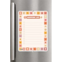 Alışveriş Listesi - A5 - Mıknatıslı - Pvc - Buzdolabı Notluk & Masaüstü - Yaz Sil - Planlayıcı - 4401 Çok Renkli