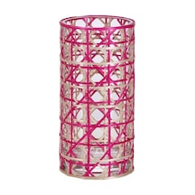 Paşabahçe Rattan Vazo, 25 Cm, Pembe Çok Renkli