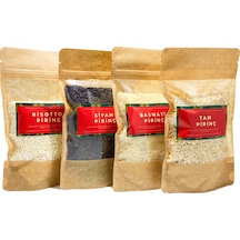 Guruyemiş Box Pirinç Deneme Paketi 4lü Basmati Siyah Risotto Tam
