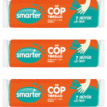 Smarter 3'lü Büyük Boy Çöp Torbası 65 x 80 CM