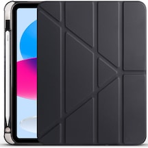 Apple Uyumlu iPad, 11.nesil 2025 Kılıf Tri Folding Kalem Bölmeli Standlı Kılıf Kapaklı Kılıf