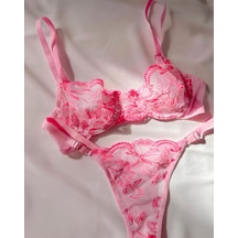 La Linaa Cindy Pembe Kadın Tangalı Bralet Takım Pembe