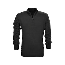 Erkek Spor Düz Fermuarlı Yaka Kazak R22949 Bgl-st03181 001